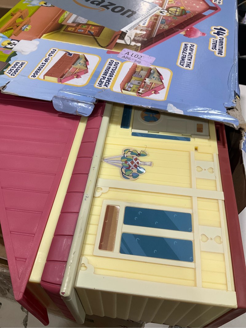 Condition photo showing Good Condition for bluey toy house playset, mega bundle family home & bbq playhouse toys,, bingo, bandit, chilli, house playset for toddlers 3-5, amazon exclusive 2 - mega bundle home