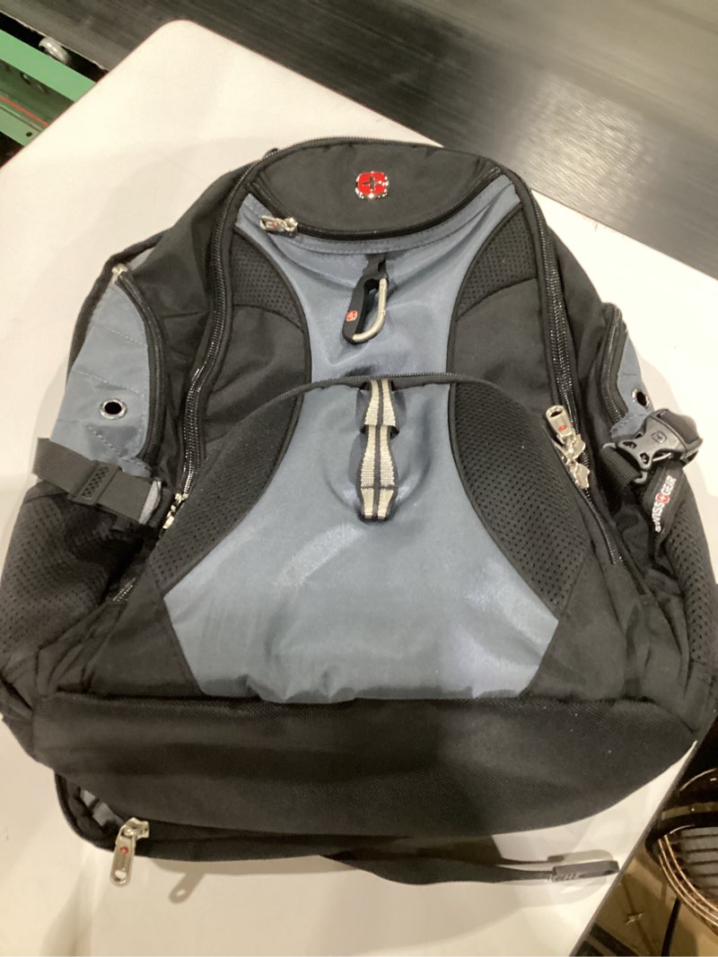 Condition photo showing Good Condition for SwissGear 1900 ScanSmart 17” Laptop Backpack Grey/Black – Reflective Tech Backpack with ScanSmart Compartment – Multiple Organizer Pockets & RFID Scan Blocking Technology 17-Inch Grey/Black