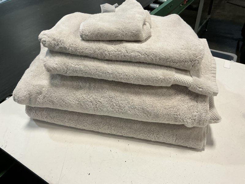 Condition photo showing As Is for turkish ultra plush bath sheet bundle, one size, silver