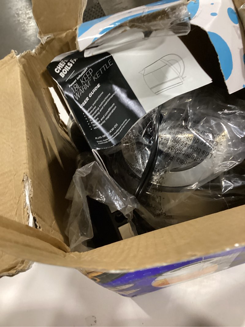 Chefman Glass Electric Kettle for Boiling Water, 1.8L 1500W, with Tea Infuser, Keep Warm Function, A