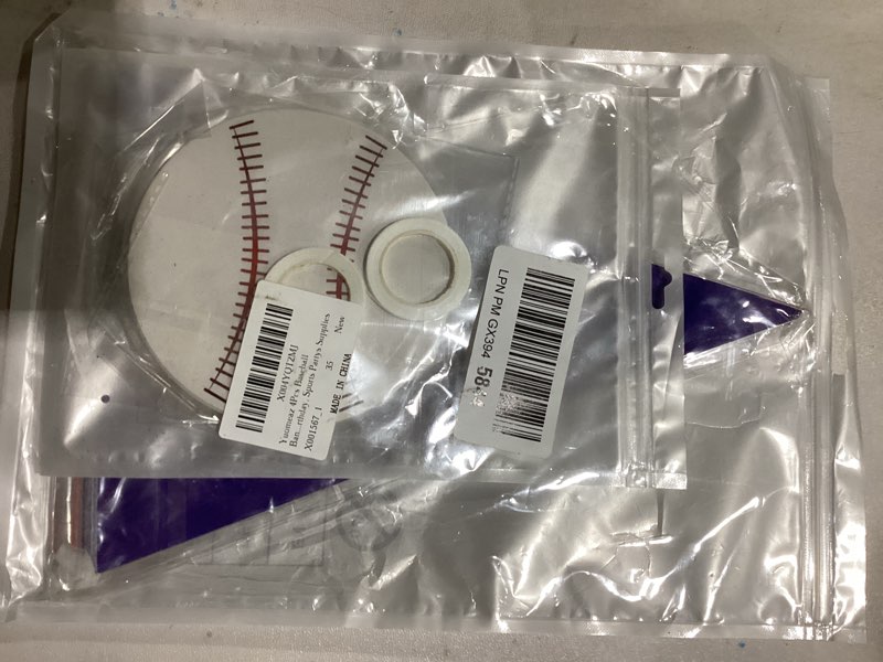 Condition photo showing New/Like New for 4pcs baseball party garland, baseball party decorations, baseballs hanging banner for birthday, sports, baseballs accessory