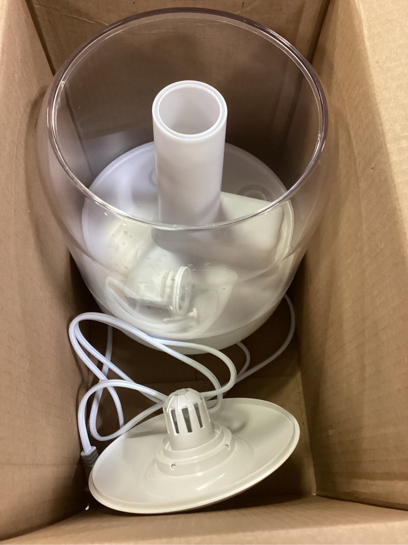 Condition photo showing As Is for dreo humidifiers for bedroom, 3l top fill 30h & 26db quiet runtime for large room, cool mist ultrasonic humidifier with humidity sensor, night light for home, baby, nursery, plants, new edition pearl white