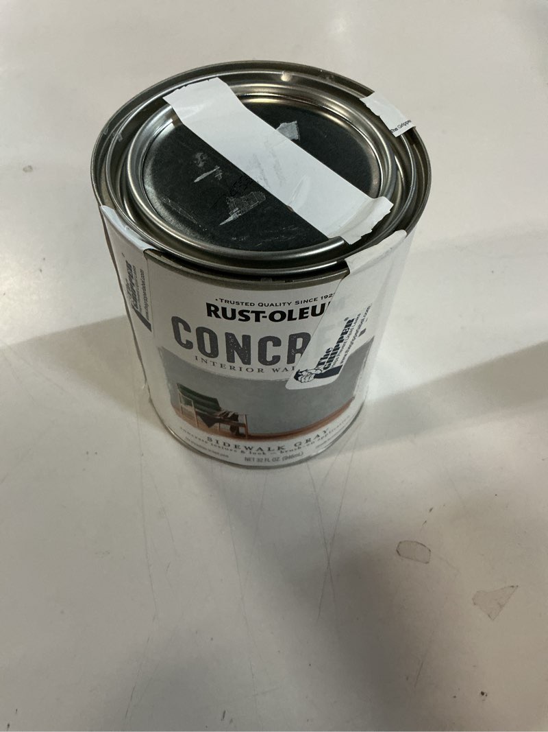 Condition photo showing Good Condition for rust-oleum 379908 concrete interior wall paint, quart, sidewalk gray sidewalk 32 fl oz (pack of 1)