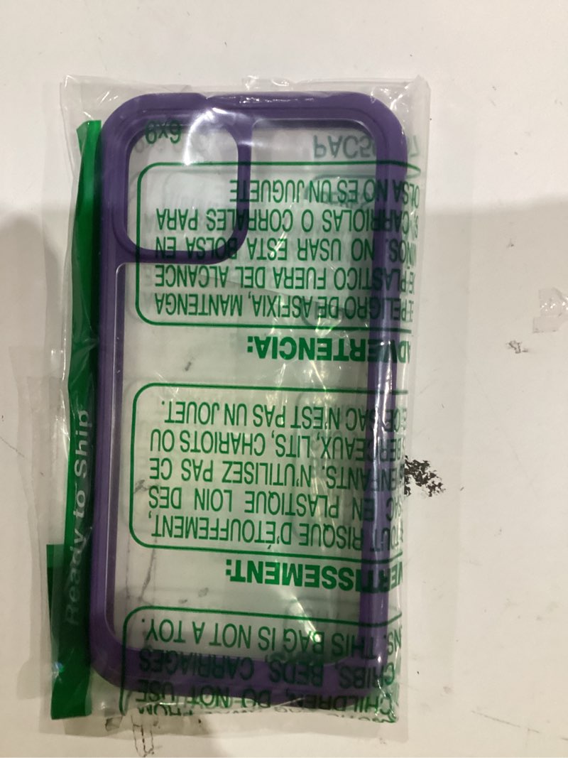 Condition photo showing New/Like New for diaclara designed for iphone 12/12 pro case, full body rugged with built-in touch sensitive anti-scratch screen protector, soft tpu bumper for iphone 12/12 pro 6.1" (purple and clear) iphone 12 & 12 pro 6.1" purple