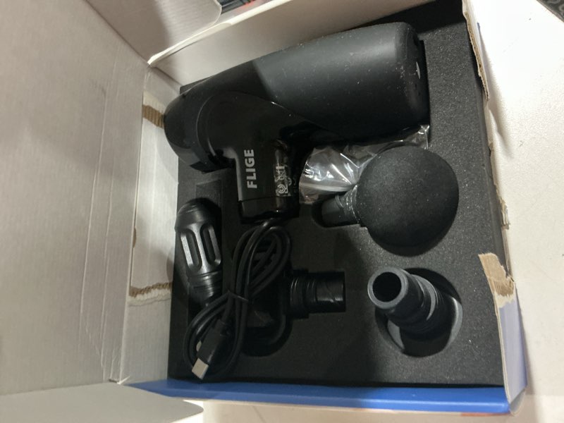 Condition photo showing As Is for flige percussion pocket-sized deep tissue massage gun for pain relief & muscle recovery gifts- 7mm amplitude 3000 rpm