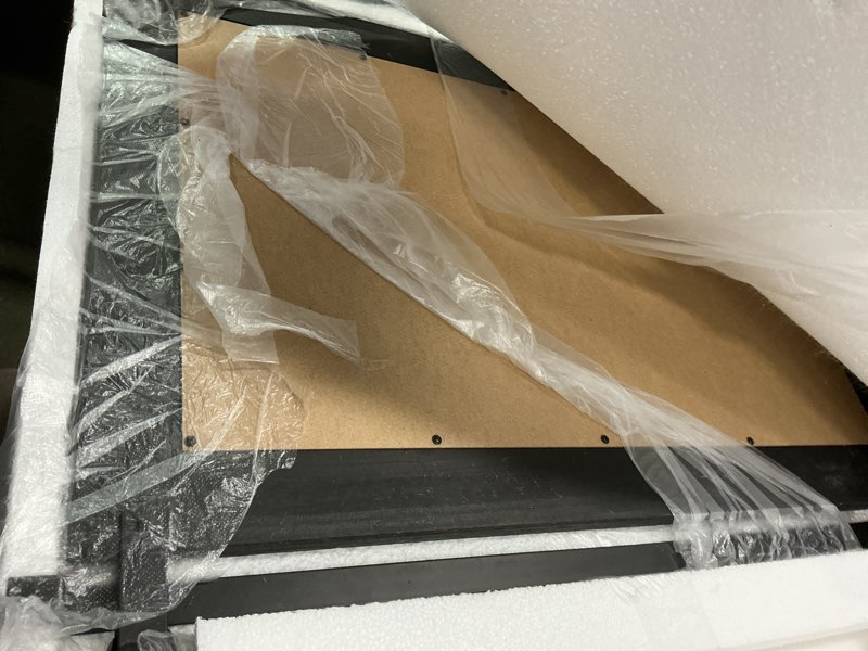 Condition photo showing Good Condition for AAZZKANG Wood Framed Mirror Large Barn Door Style Rectangle Decorative Bathroom Bedroom Vanity Mirror Home Wall Decor Horizontal 18"x26" 18"L x 26"W Black