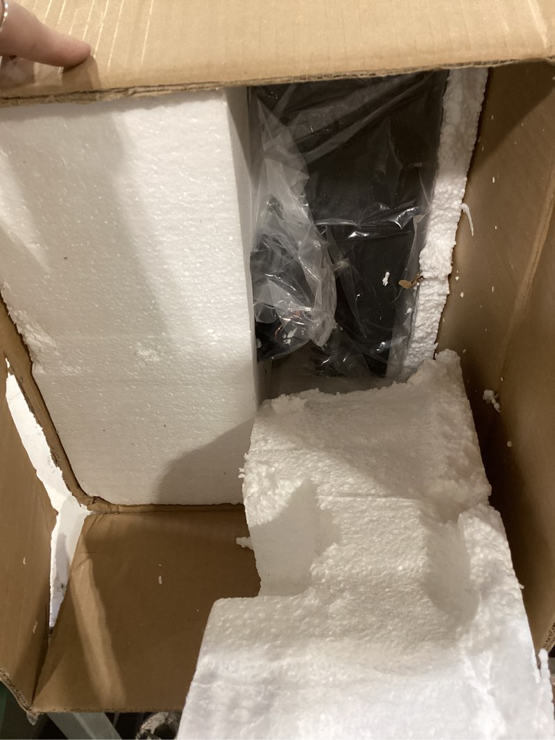 Condition photo showing Good Condition for outdoor post light fixture, 25 inch 4-light large modern exterior post lantern with clear glass, black outside lamp post, outdoor pole lights for yard garden patio pathway 25.1inch