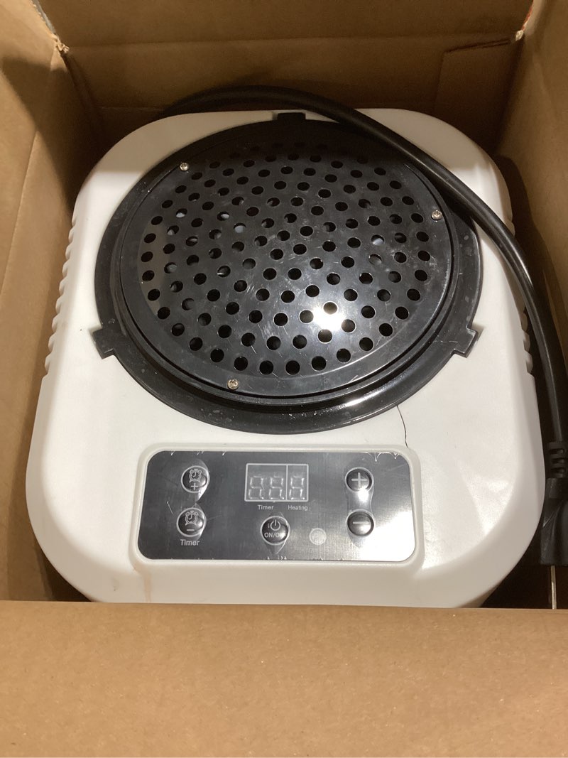 Condition photo showing As Is for 5l sauna steamer with larger volume and more steam output, fcc certified 5l & 2000w steam generator, sauna steamer machine with remote control, portable sauna steamer, white