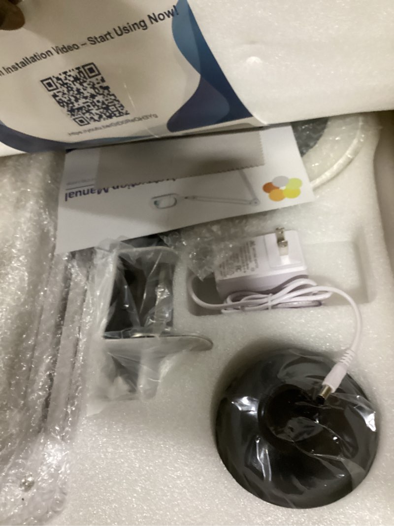 Condition photo showing Good Condition for 10X Magnifying Glass with Light and Stand, Large Rectangle Optical Glass Lens Floor lamp with 5 Wheels Rolling Base, 5 Color Modes LED Lighted Hands Free Magnifier for Reading Esthetician Facial Craft White With Base 10X