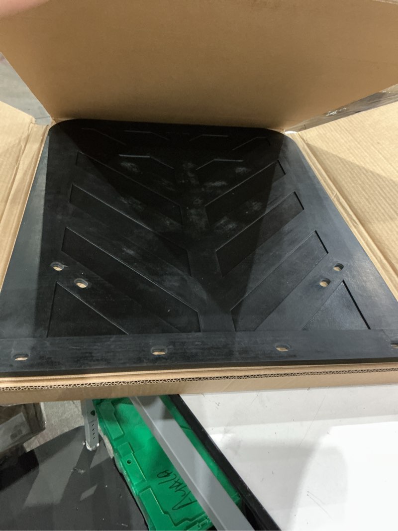 Condition photo showing Good Condition for 24x30 inch rubber mud flaps for semi trucks, 2 pcs universal heavy duty truck and trailer mudflap set, black