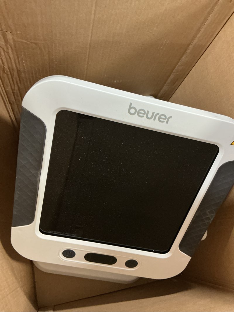 Condition photo showing As Is for Beurer IL60 Infrared Heat Lamp for Red Light Therapy for Face, Body, Sinus & Skin, Pain Relief & Muscle Recovery, Adjustable Treatment Time, Protective Eyewear Included