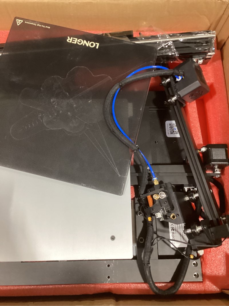 Condition photo showing As Is for Longer LK5 Pro 3 3D Printer 11.8x11.8x15.7in Large Printing Size FDM 3D Printer Fully Open Source Motherboard Upgrade TMC 2209 with Resume Printing 3D Printers 95% Pre-Assembled Ideal for Beginners