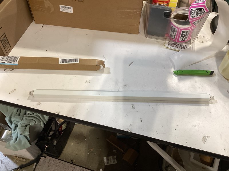 Condition photo showing Good Condition for showingo towel bar replacement rod 24 inches adjustable spring end wall mount replacement towel bar for ceramic holder bathroom kitchen towels bars storage (white towel holder) (1pc)
