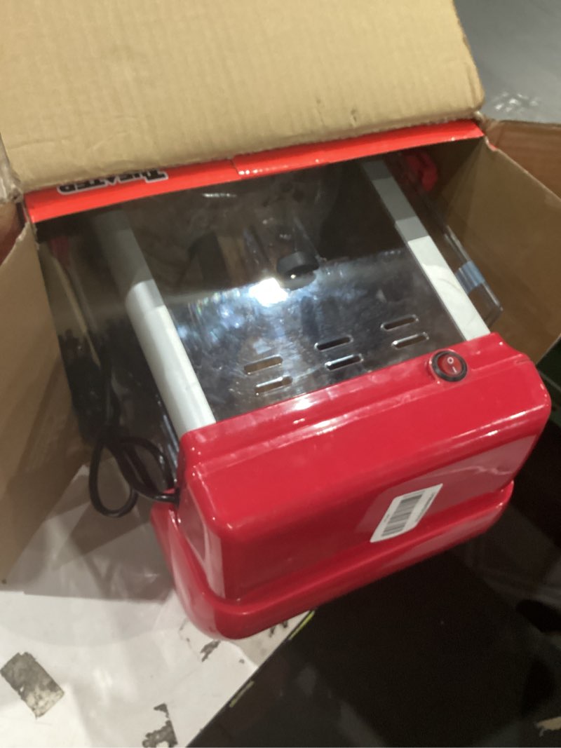 Condition photo showing Good Condition for west bend stir crazy movie theater popcorn popper, gourmet popcorn maker machine with nonstick popcorn kettle, measuring tool and popcorn scoop for popcorn machine, 4-qt., red