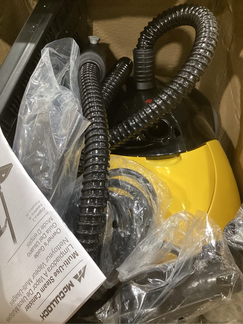 Condition photo showing As Is for mcculloch mc1275 heavy-duty steam cleaner, 45 minute runtime, 18 accessories: mop head, brushes, & more - built for home, tile, grout, carpet, furniture, & personal car detailing