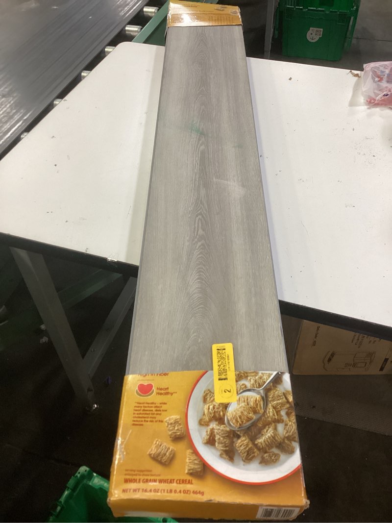 Condition photo showing As Is for lucida usa gluecore seal gray 22-mil x 7-3/32-in w x 48-in l waterproof luxury vinyl plank flooring