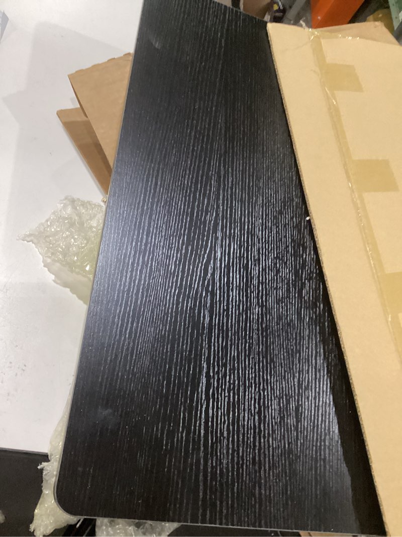 Condition photo showing As Is for dogsky wall mounted folding table, floating desk 24x15.7inch, fold down shelf wall mounted with heavy iron brackets, foldable table for launrdy room, office study work bench, kitchen dining, black black 24x15.7x7.5, incomplete