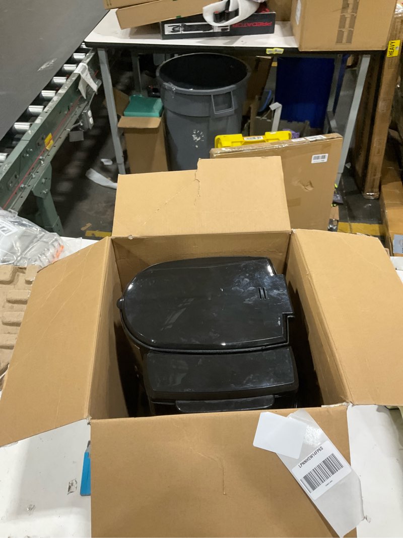 Condition photo showing As Is for Hamilton Beach One Press Programmable Dispensing 12 Cup Coffee Maker with Internal Coffee Pot, Stays Warm and Fresh for Hours, 60 oz. Removable Reservoir, Black & Stainless Steel (47950) Black and Silver