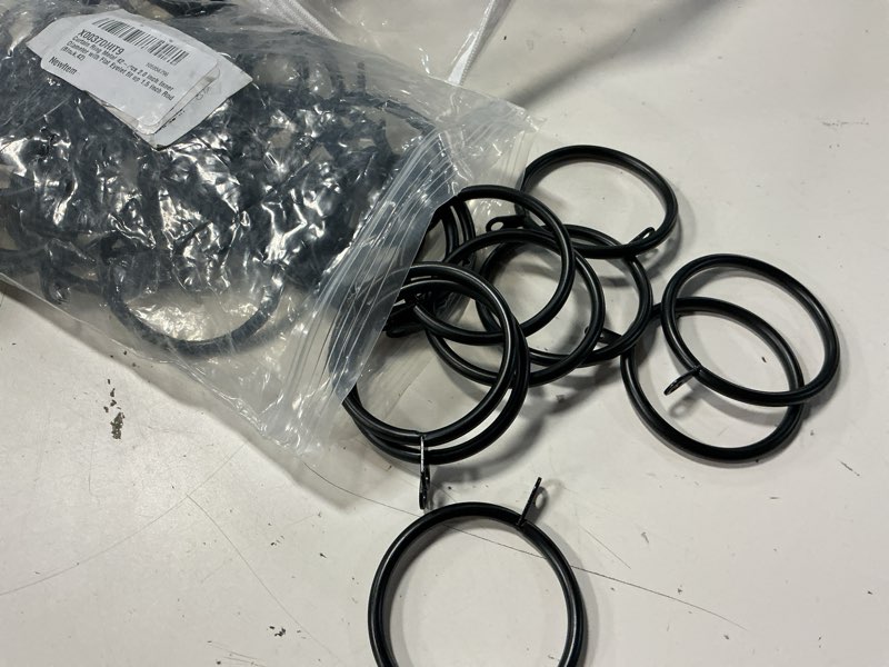 Condition photo showing Good Condition for curtain ring metal 42-pcs 2.0 inch inner diameter with flat eyelet fit up 1.5 inch rod (black,42) black 42 ( 4 pack of 42pcs