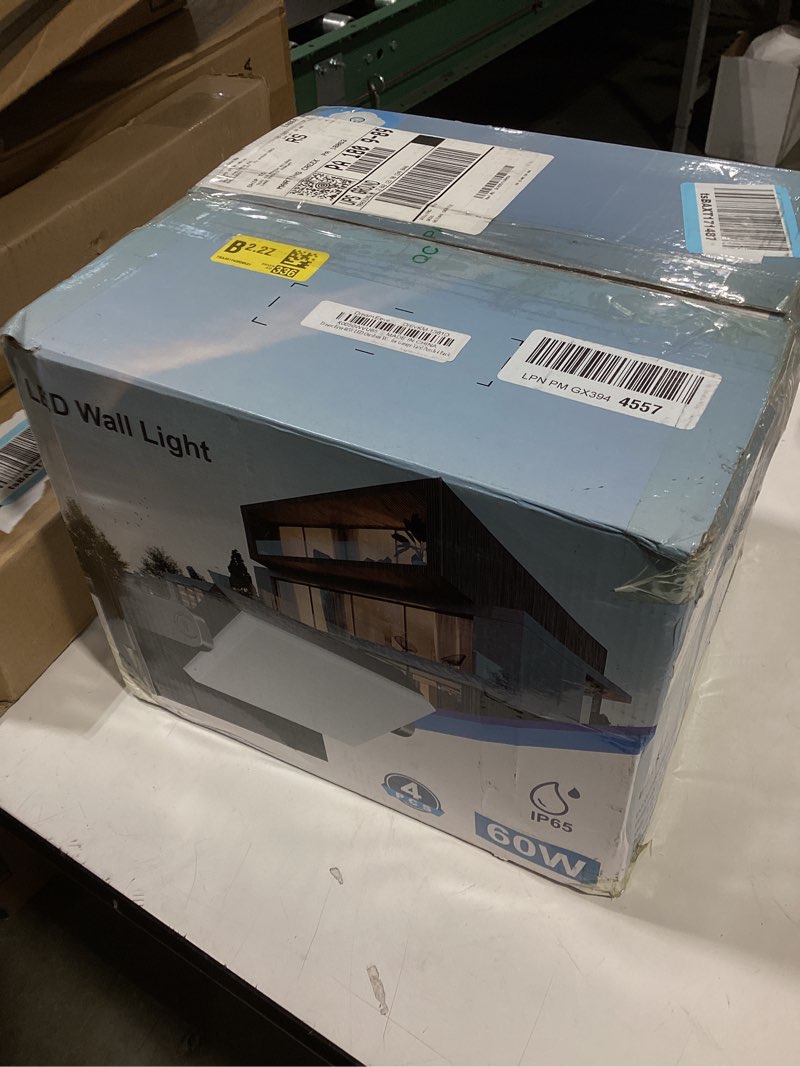 Condition photo showing Good Condition for 60w led outdoor wall lights 360° rotatable led flood lights modern commercial security 5000k ip65 waterporof wall mounted light for garage yard porch 4 pack 60w-4 pack