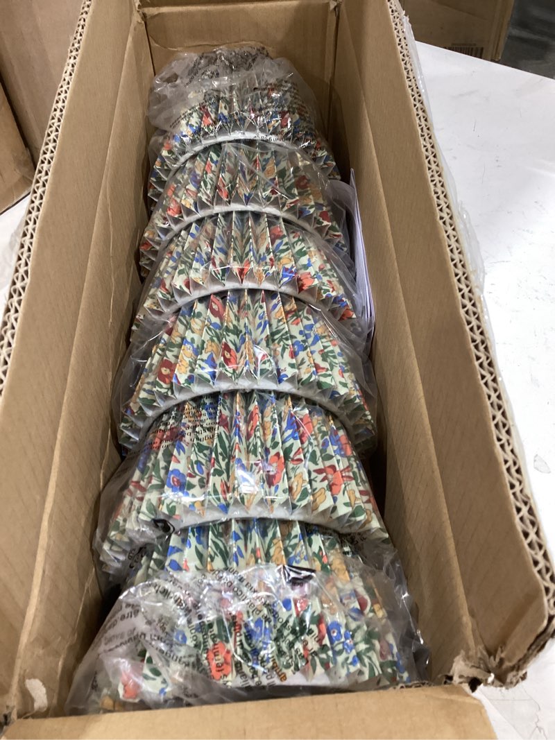 Lamp shade green small flowers