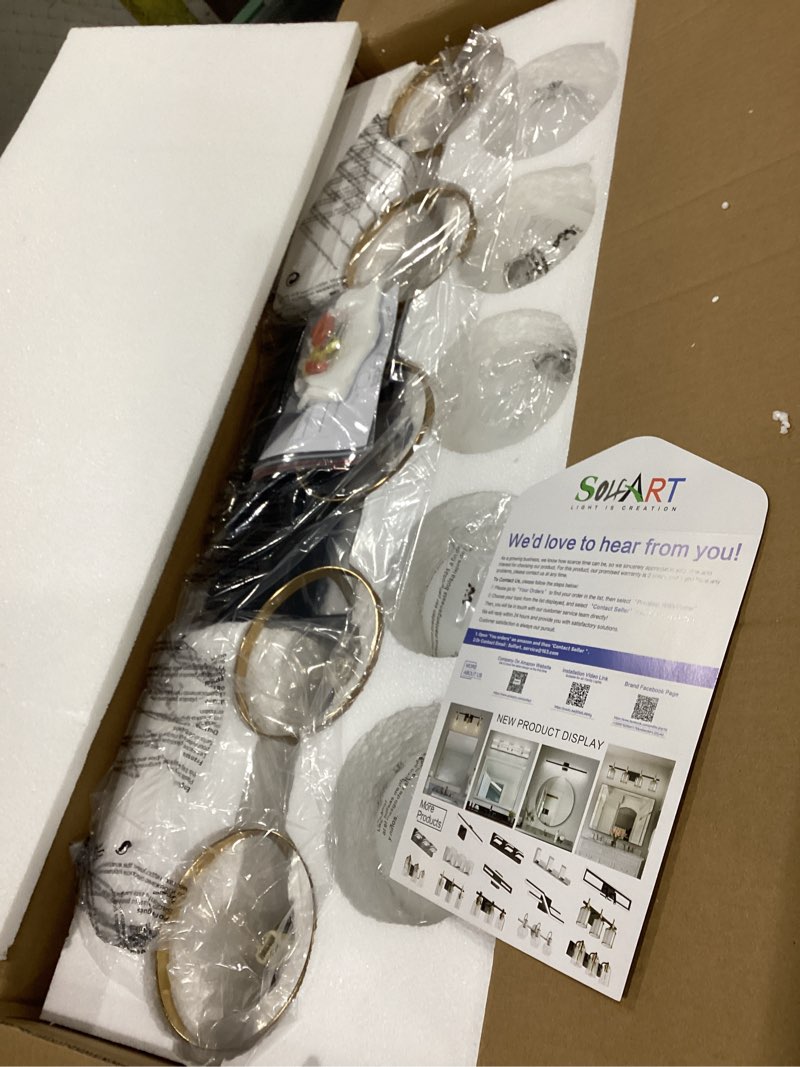 SOLFART Bathroom Light Fixtures Over Mirror Vintage Wall Lighting Over Mirror Bathroom Vanity Light 