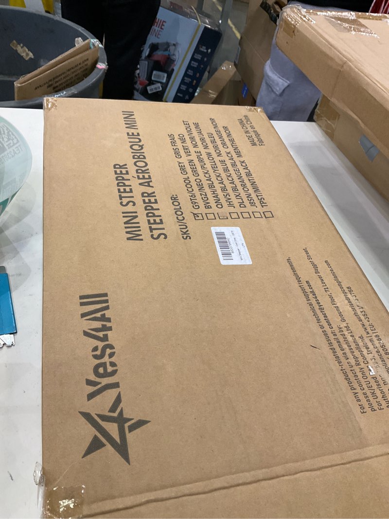 Condition photo showing Good Condition for Yes4All 18.9" Aerobic Exercise Step Platform with 2 Risers, Adjustable Height Workout Stepper 3" 5.1" for Home Gym C. Cool Grey