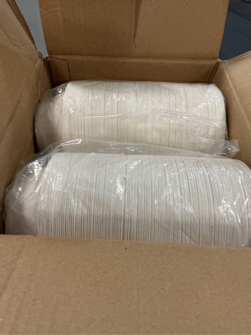 Condition photo showing New/Like New for goodluck 500 pack white 12 oz compostable deep bowls, heavy duty bagasse disposable paper bowls, microwave safe sugarcane fiber bowls for soup, salad, cereal & meal prep white 12oz