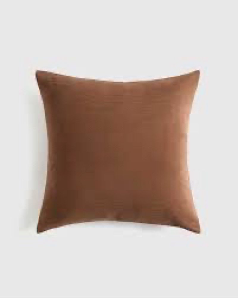 Classic Cotton Velvet Pillow Cover Brown 22”x22”