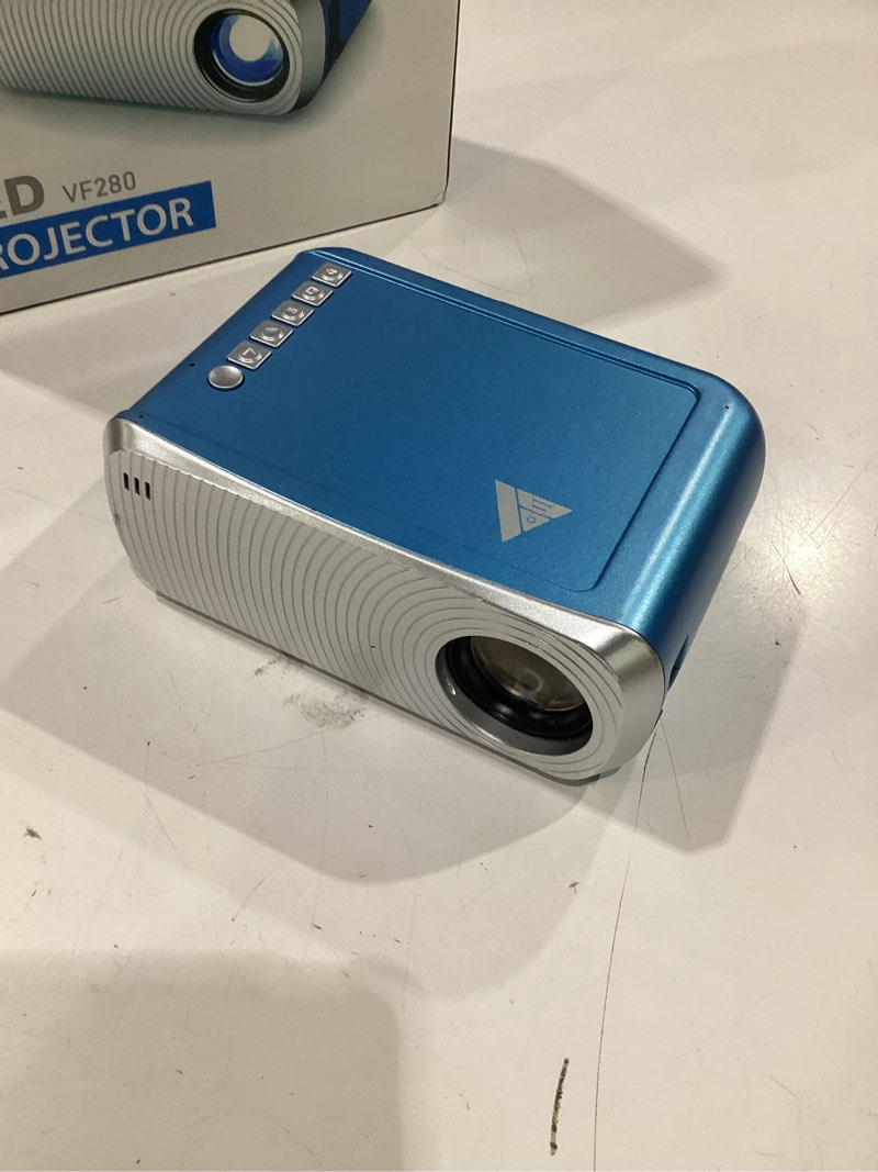 Condition photo showing New/Like New for mini projector with wifi and bluetooth, antmap portable movie projector for iphone, 1080p support, built-in speaker, small proyector for home theater, compatible with tv stick/ ios/android/pc/hdmi