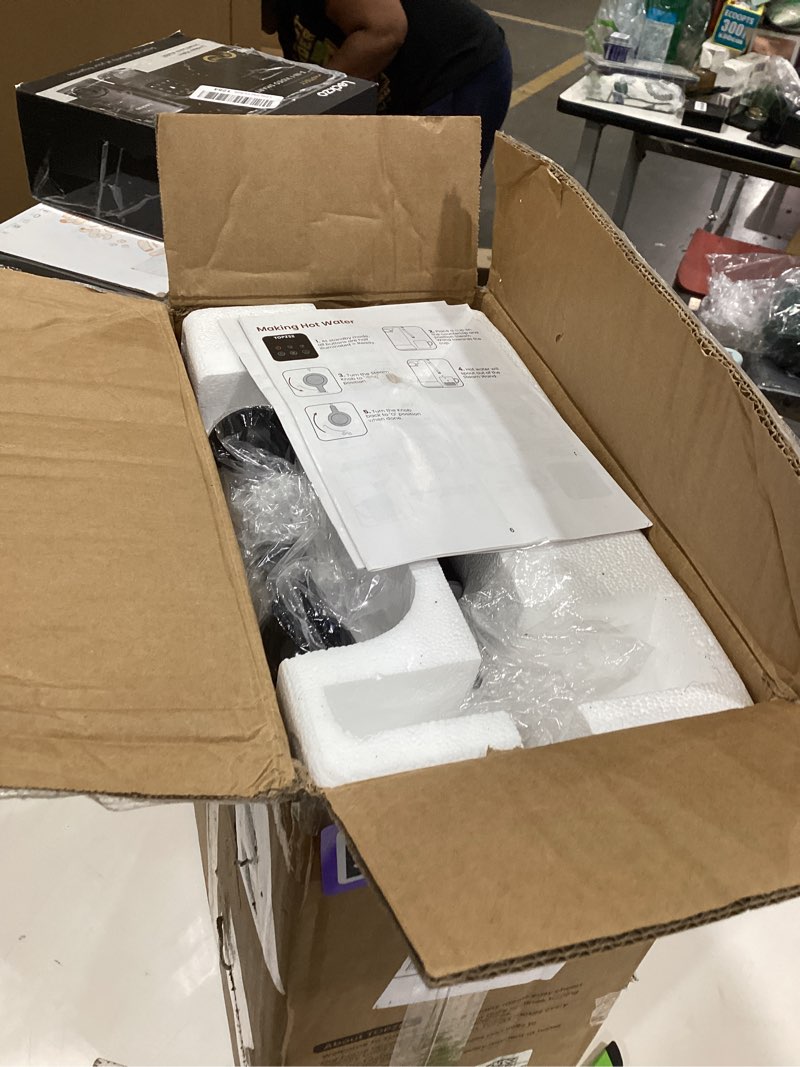 Condition photo showing New/Like New for topzee espresso machine 20 bar, compact coffee maker with milk frother & cold brew function, 52oz removable water tank, stainless steel cappuccino, latte maker, silver