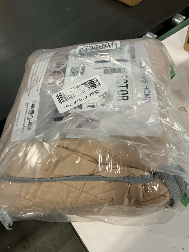 Condition photo showing Good Condition for Reversible Oversized Sofa Covers Couch Cover Furniture Protector for Dogs Elastic Straps Water Resistant(XLSofa,Camel/Beige) Camel/Beige Sofa XL-XL Large(78")