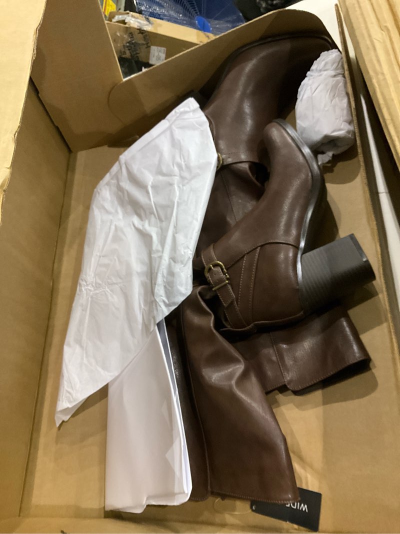 Condition photo showing Good Condition for Naturalizer Women's Joslynn Wide Calf Knee High Boot Dark Brown Wide Calf 9.5