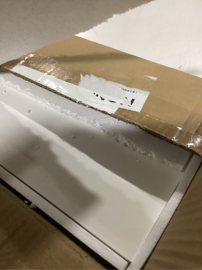 Condition photo showing Good Condition for WOPITUES Floating Shelves 24 inch with Gold Metal Guardrail, Shelves for Wall Decor Set of 3, Wall Shelves for Bedroom, Bathroom, Kitchen, Living Room, Plants, Picture Frames, Art- Black and White Black and White 23.6 inch