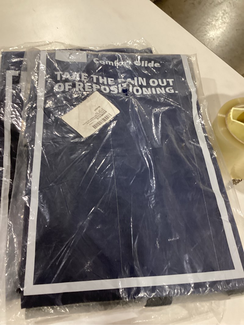 Condition photo showing Good Condition for medline comfort glide single-patient use sheet, no straps, 35\" x 55\", 575 lbs. weight capacity,1 count navy blue