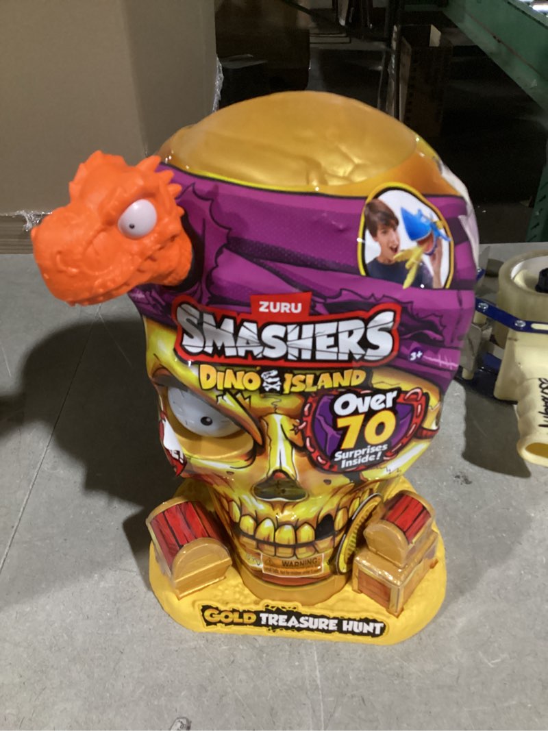 Condition photo showing New/Like New for Smashers Dino Island Gold Treasure Hunt (Orange) by ZURU - Interactive Collectable Treasure Hunt Themed Toy