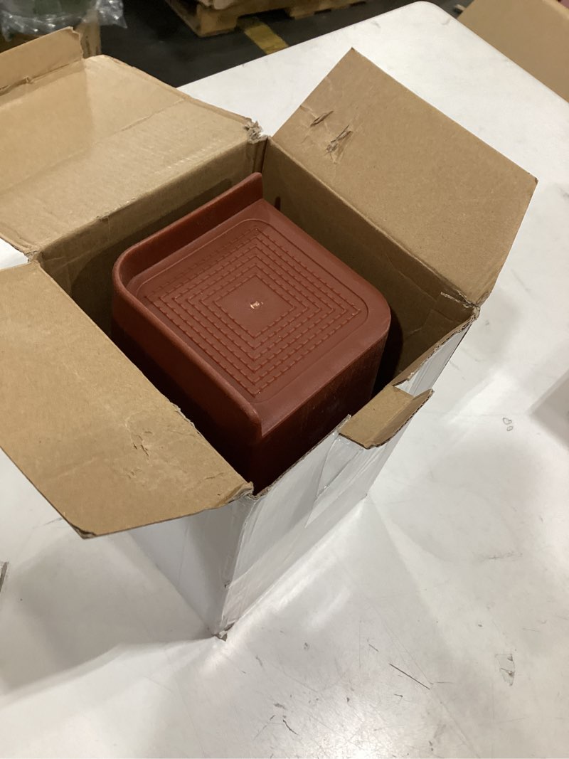 Condition photo showing Good Condition for bed risers 1 inch, 2 inch, 3 inch, 4 inch, 6 inch, 8 inch heavy duty, oversized furniture riser for couch sofa table chair leg frame dorm, support up to 6000 lbs (brown 4 pack, 4 inch) brown 4 pack 4 inch