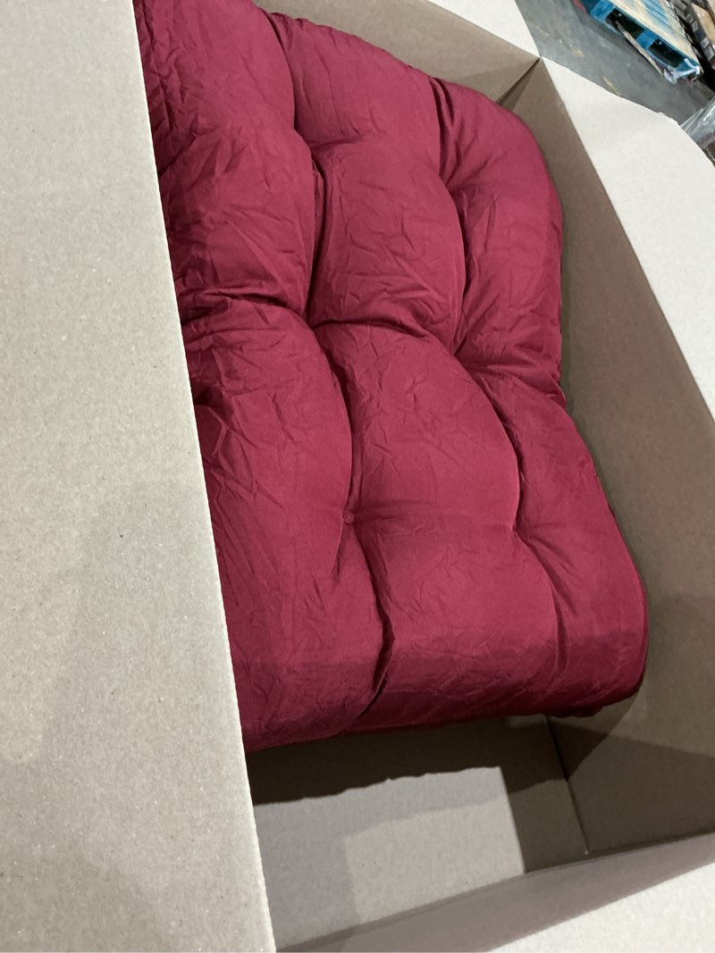 Condition photo showing Good Condition for outdoor lounge chair cushions, chaise lounge chair cushions replacement for patio furniture with ties waterproof fabric pool chasie cushion 74.4 x 22 x 4.7 inches (red)