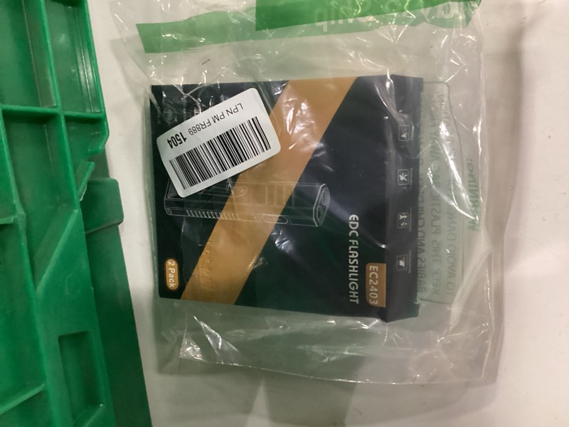 Condition photo showing New/Like New for 2pack Rechargeable EDC Flashlight - Emergency One Click Strobe Mode, 1600 High Lumens Portable Pocket light Mini Flashlight , Magnetic Small EDC Slim Flat Flashlight for Working Camping Repairing 2PCS