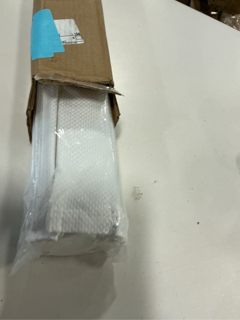 Condition photo showing Good Condition for Madison Park Galen Cordless Fabric Privacy Single Panel Darkening, Energy Efficient Roman Shade, Window Curtain, 23"W x 64"L, Basketweave Sheen White Room Darkening Basketweave Sheen White 23"W x 64"H