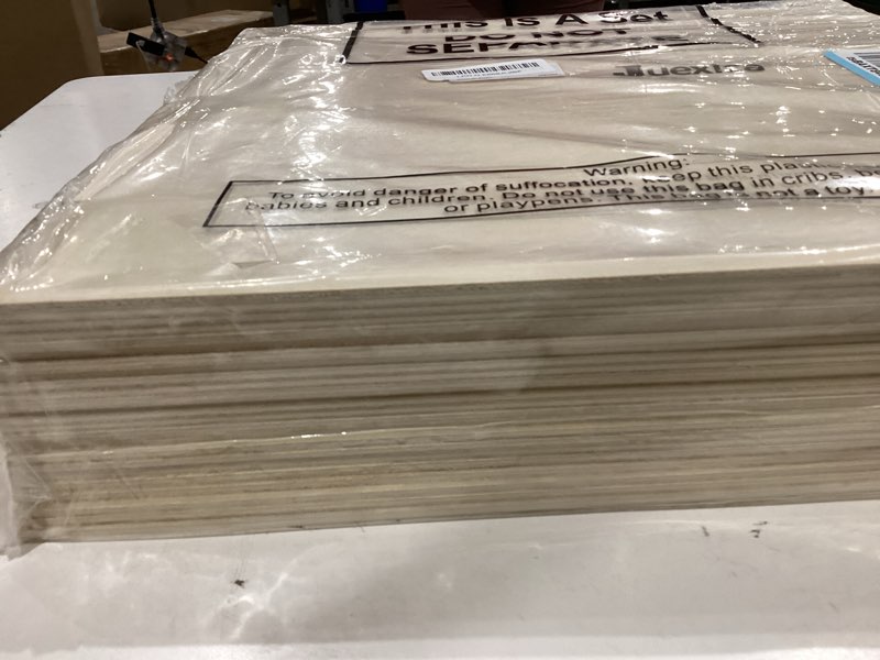Condition photo showing Good Condition for juexica 24 pcs 16" x 16"x 1/8" basswood craft sheets, 3mm plywood board wood thin sheets for arts crafts woodworking scroll sawing projects painting drawing laser cutting projects 16" x 16"x 1/8" 24