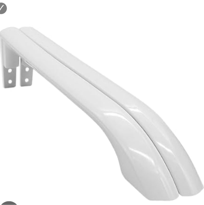 WR12X32352 Refrigerator Door Handle Set, Compatible with GE Handle Set (White), Refrigerator Door Ha