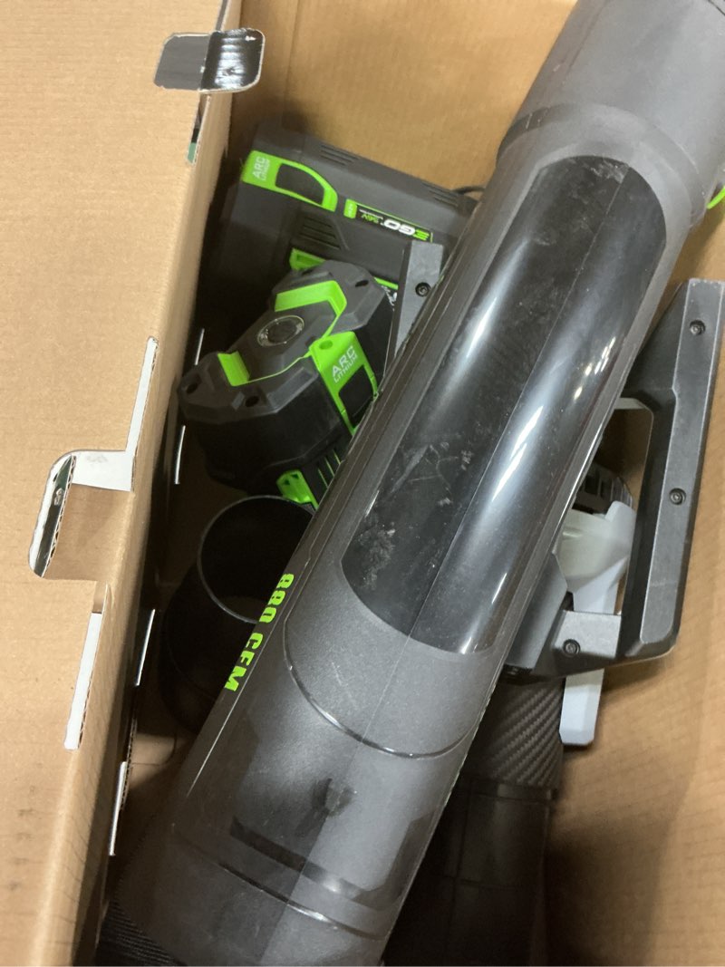 Condition photo showing Good Condition for ego power+ 880cfm blower with 2 x 4.0ah batteries and 320w charger