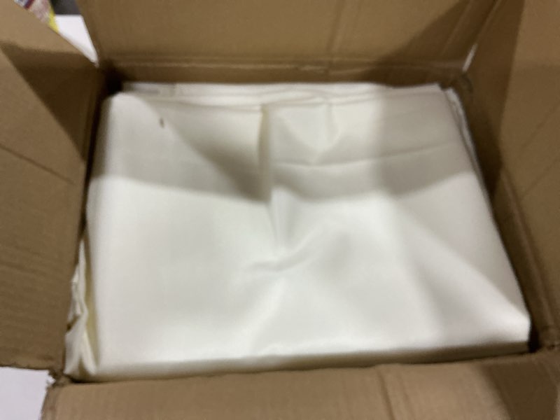 Condition photo showing Good Condition for fitable 8 pack table cloth rectangle table: stain and wrinkle resistant tablecloth rectangular, washable polyester tablecloths for wedding party dining banquet event catering(ivory, 70x120 inch) ivory 70x120 in, 8 pack