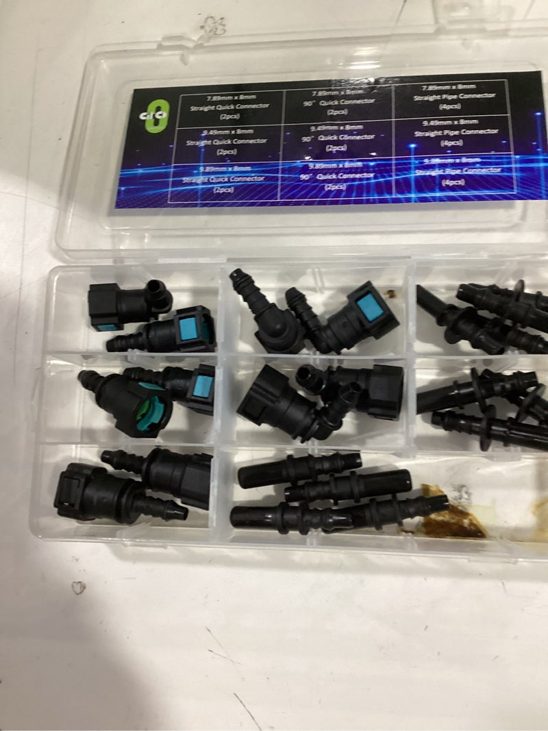 Condition photo showing Good Condition for fuel line quick connect kit 24pcs,assorted 5/16 3/8 fuel line fittings nylon straight push-on release hose connector