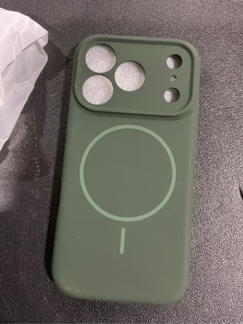 Condition photo showing Good Condition for Miracase Magnetic for iPhone 17 Pro Case, Compatible with MagSafe, Integrated Silicone Camera Control Cover, 3.0mm Thicken Shockproof Drop Protection Phone Case for 17 Pro,Dark Green Dark Green iPhone 17 Pro