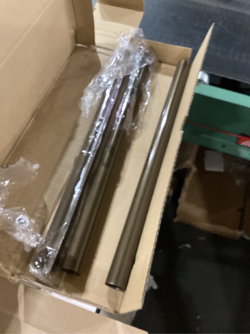 Condition photo showing Good Condition for olv 2 pack curtain rod 36 to 91 inch, bronze industrial curtain rods for windows, 1 inch diameter blackout wrap around heavy duty window treatment rod for bedroom, living room, easy installation 36''-91''|2 pack bronze
