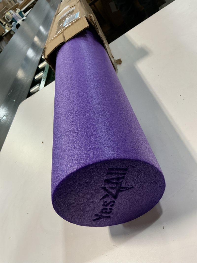 Condition photo showing Good Condition for Yes4All Medium Firm Round PE Foam Roller 12, 18, 24, 36 Inches for Pilates, Yoga, Stretching, Balance & Core Exercises Purple 36-inch