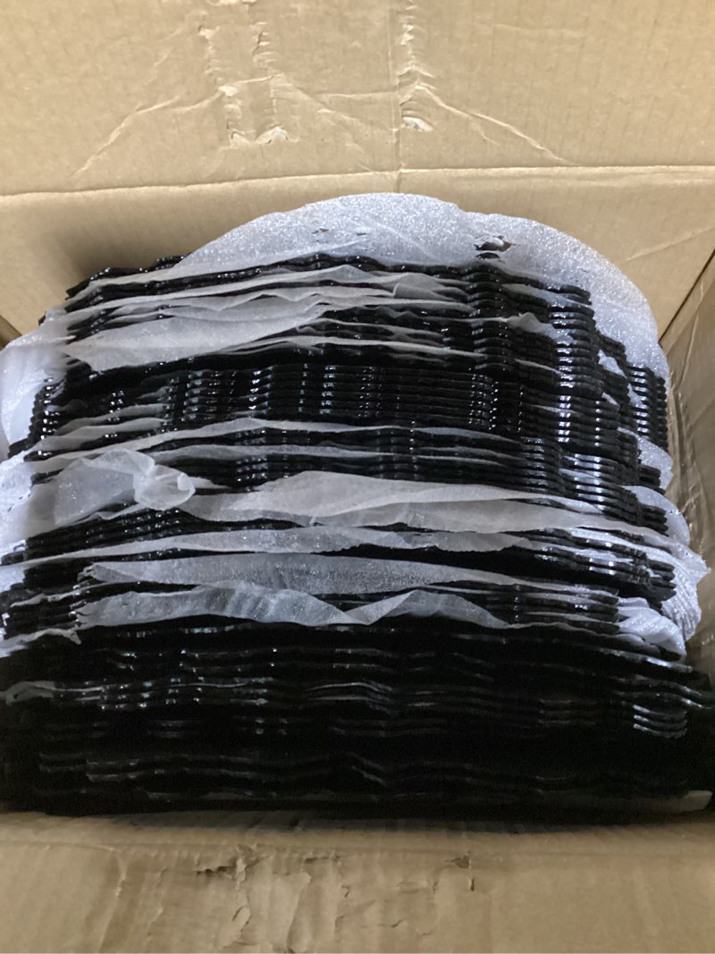 Condition photo showing New/Like New for 50pcs Clear and black Charger Plates for Dinner Plates Table Chargers Disposable Charger Plate Charger & Service Plate Chargers Plates Bulk Gold for Wedding,Party