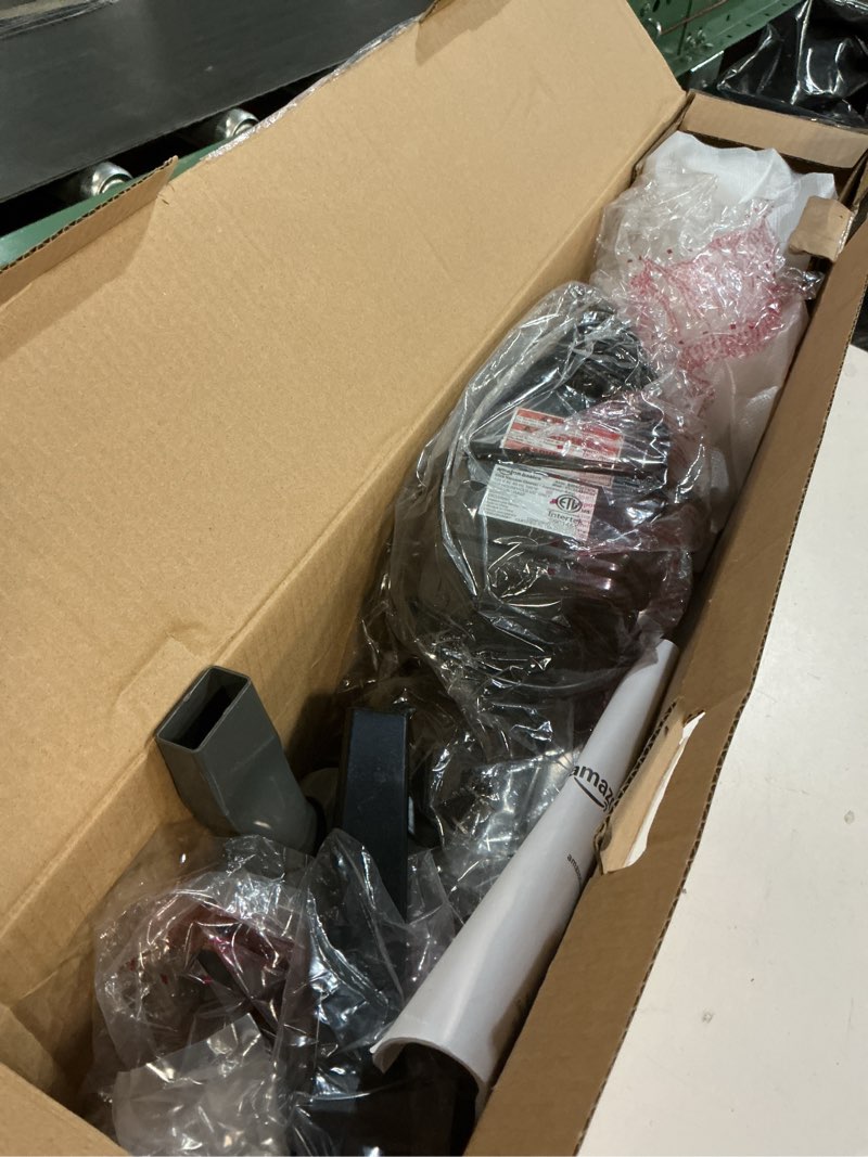 Condition photo showing As Is for amazon basics 2-in-1 corded stick vacuum cleaner, converts to handheld, lightweight (3.9 lbs), with washable filter, crevice tools, 0.5l dust cup, self-standing, 19.7-ft cord, 300w, black